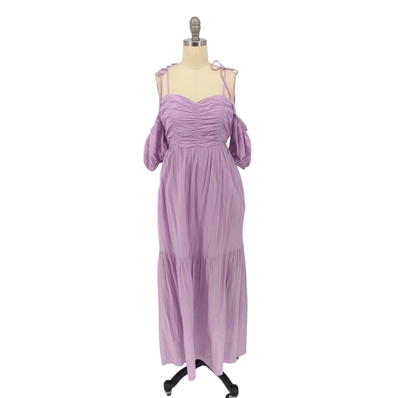 Universal Thread Cold Shoulder Midi Dress Purple S bohemian cottagecore summer - Picture 1 of 10